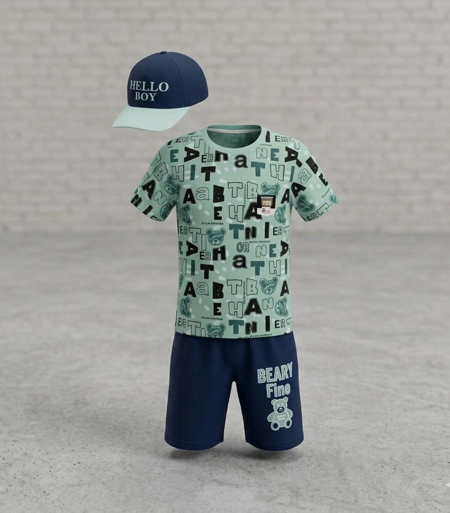 Kids' "Beary Fine" 3-Piece Alphabet Collection (with Matching Cap)