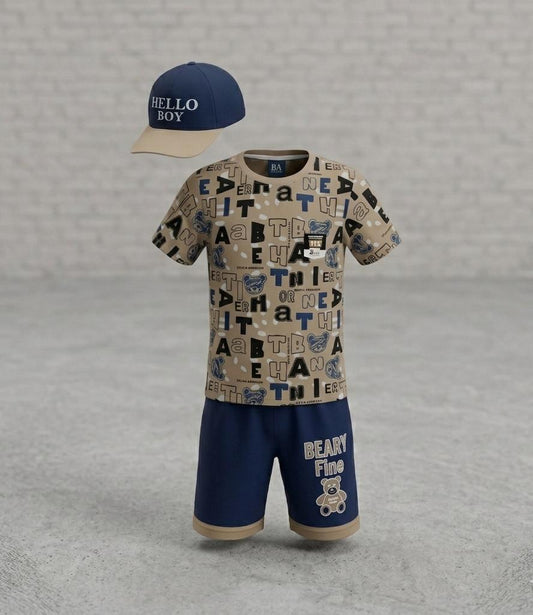 Kids' "Beary Fine" 3-Piece Alphabet Collection (with Matching Cap)